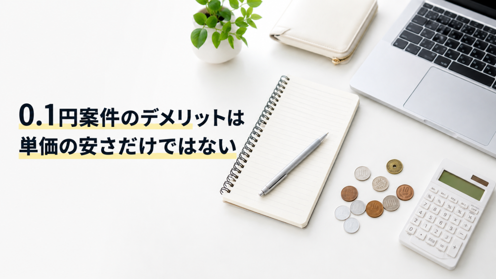 0.1円案件のデメリットは単価の安さだけではない