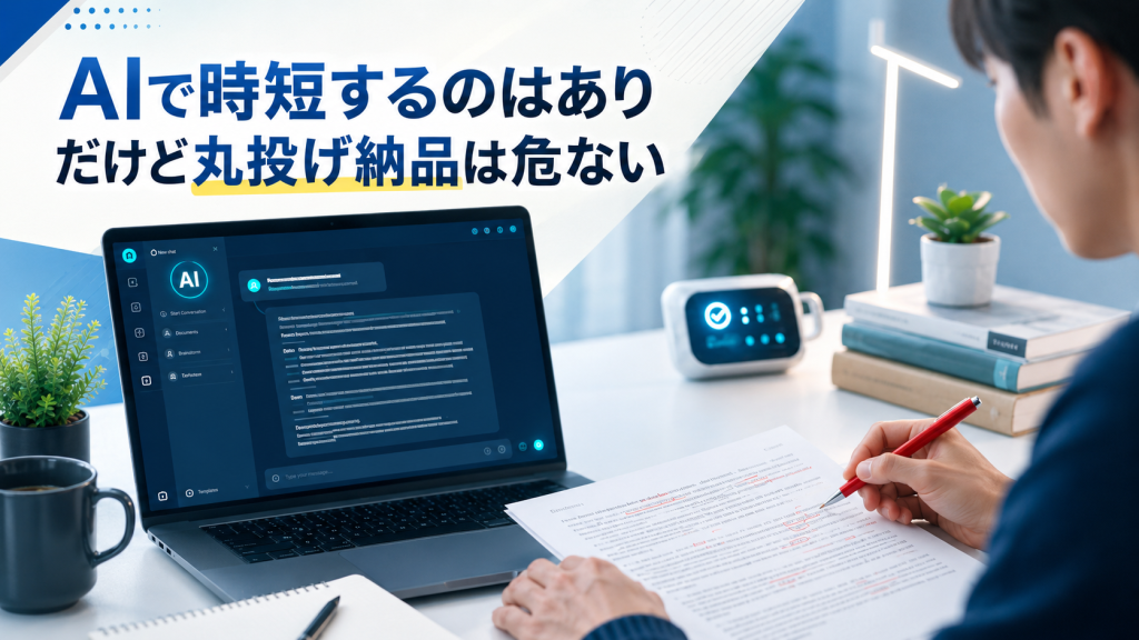 AIで時短するのはありだけど丸投げ納品は危ない